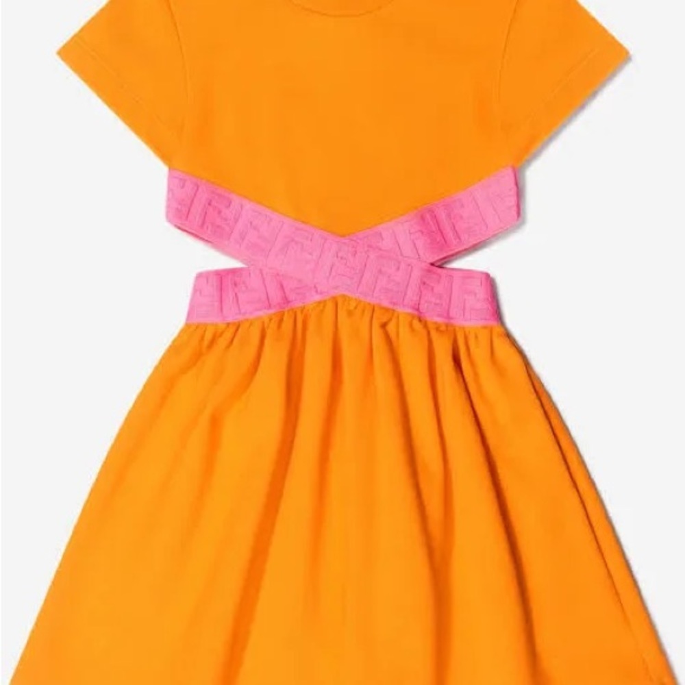 Orange and Pink Kids Dress